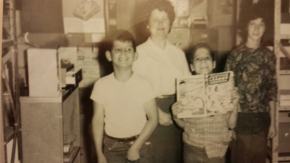 Chris Casselberry as a child with his family at Pelican Office Supply in Baton Rouge.